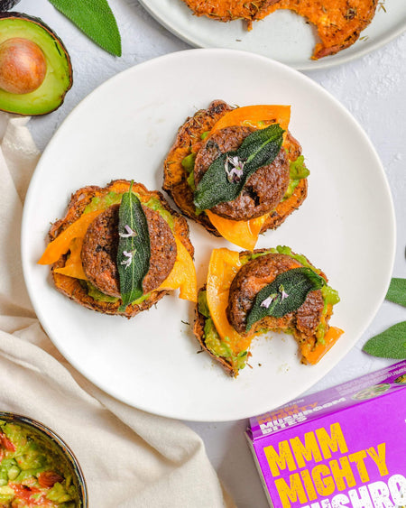 Sweet Potato & Mushroom Bite Open Face Sammies