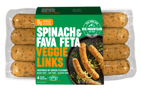 Spinach and Fava Feta Veggie Links