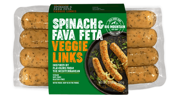 Spinach and Fava Feta Veggie Links