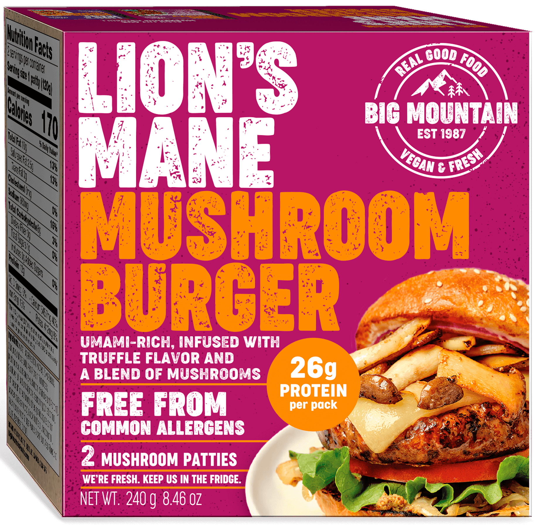 Lion's Mane Mushroom Burger