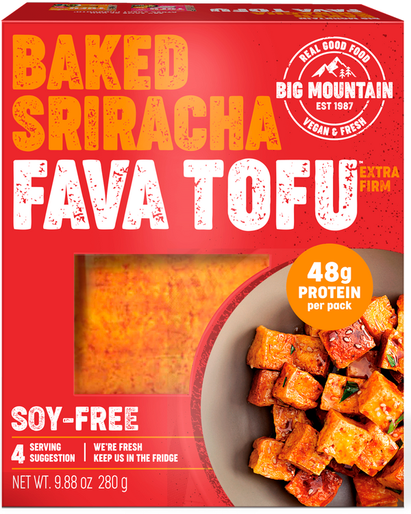 Baked Sriracha Fava Tofu